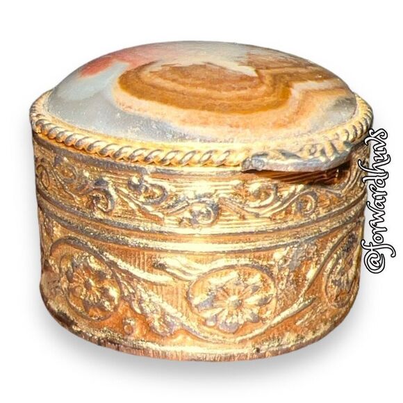 Vintage 1980s Small Snuff/Pill Box - Picture 3 of 10